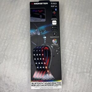 Monster LED Bluetooth Sound-Reactive‎ Multi-Color Car Interior Lights